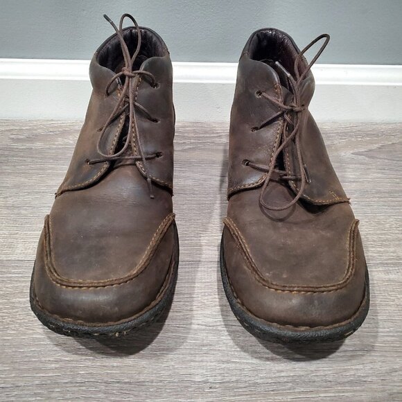 Born Henrik Mens Chukka Ankle Boots Brown Leather Lace Up Sz 9/40.5 - Picture 2 of 16